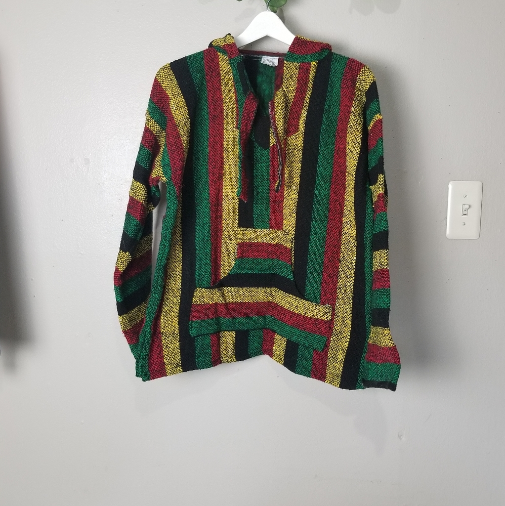 Authentic Mexican Baja hoodie poncho size …